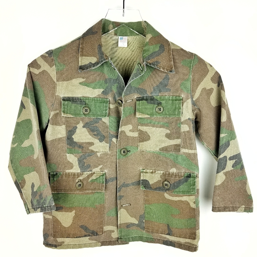 Childs Camouflage Jacket Unisex Sz. 12